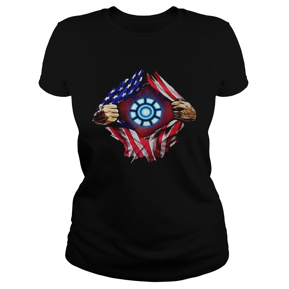 Iron Man Arc Reactor American Flag Classic Ladies