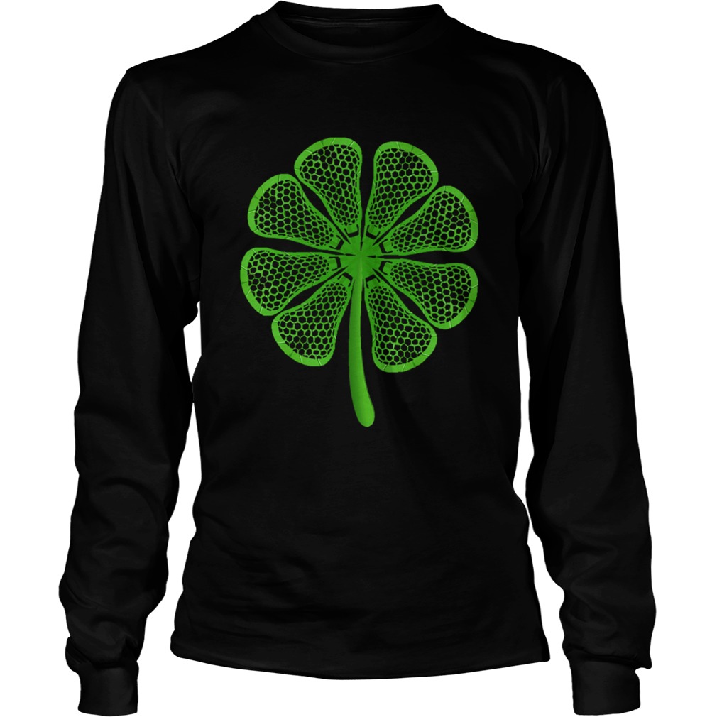 Lacrosse St Patricks Day Shamrock Lucky Lacrosse LongSleeve