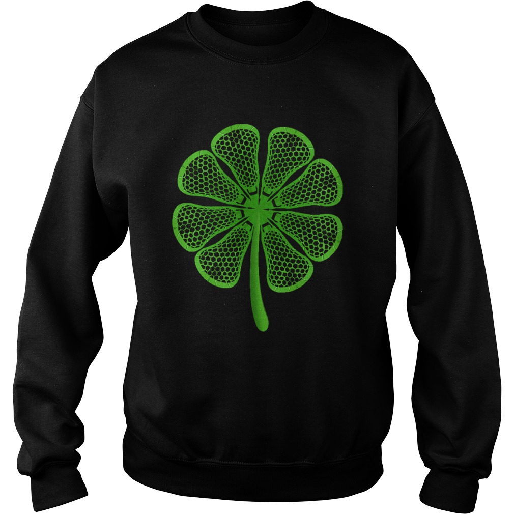 Lacrosse St Patricks Day Shamrock Lucky Lacrosse Sweatshirt