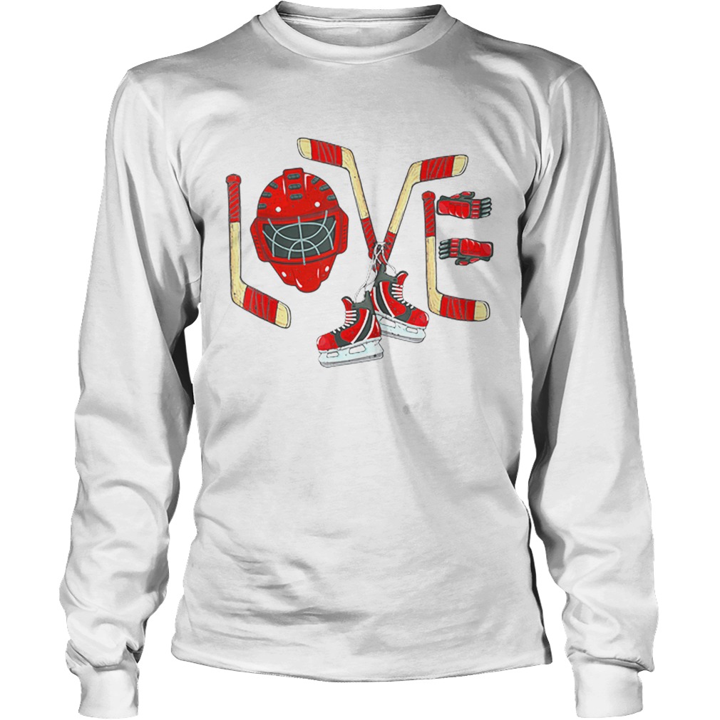 Love Ice Hockey Valentines Day LongSleeve