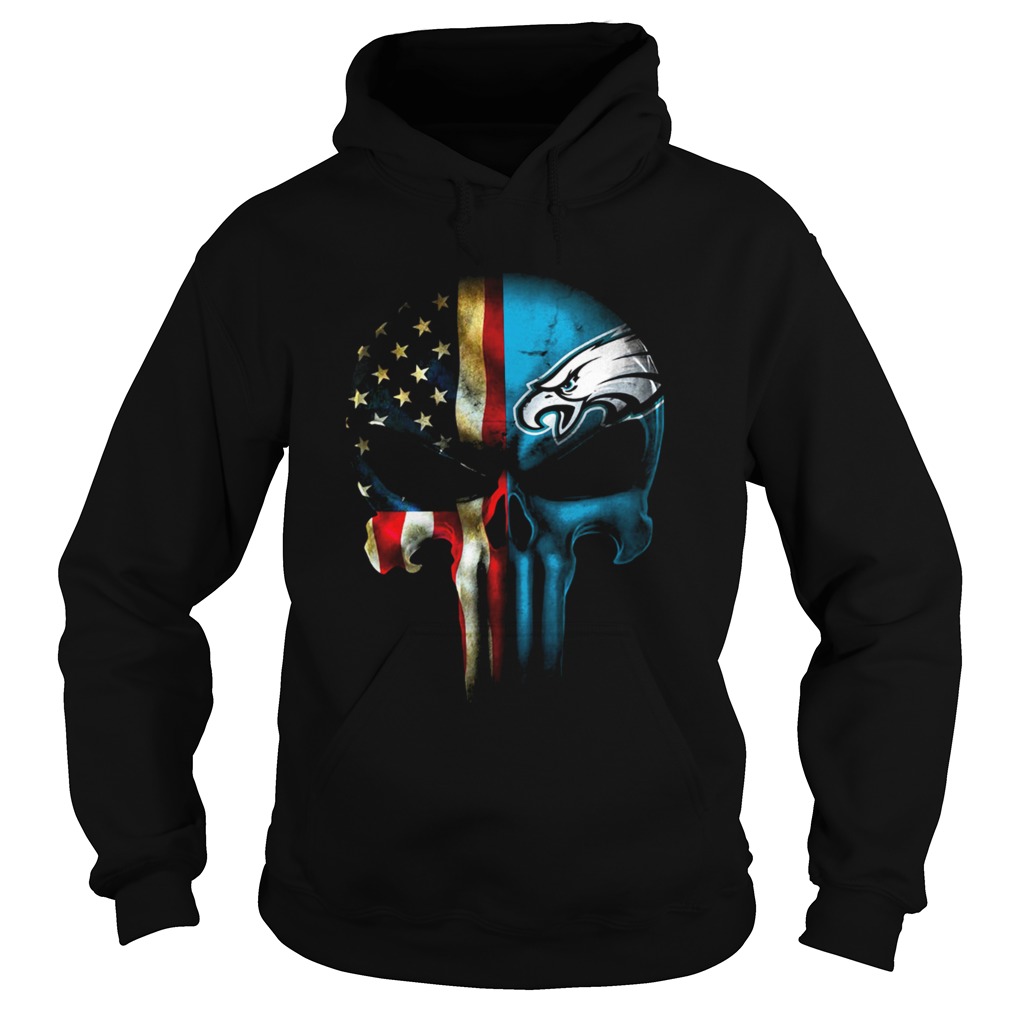 Philadelphia Eagles American flag punisher Skull Hoodie