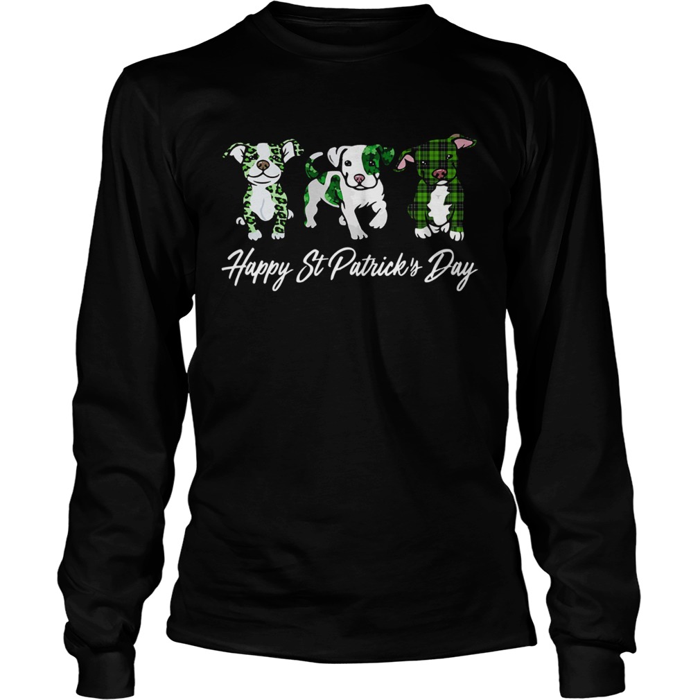 Pit Bull Happy St Patricks Day LongSleeve