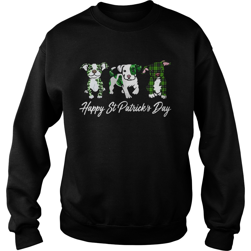 Pit Bull Happy St Patricks Day Sweatshirt