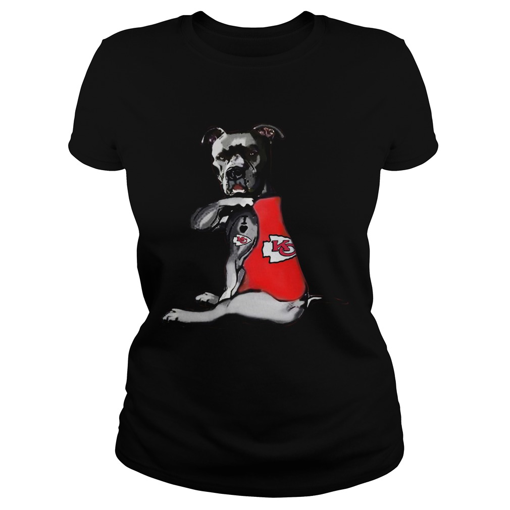 Pitbull Rottweiler I Love Kansas City Chiefs Classic Ladies