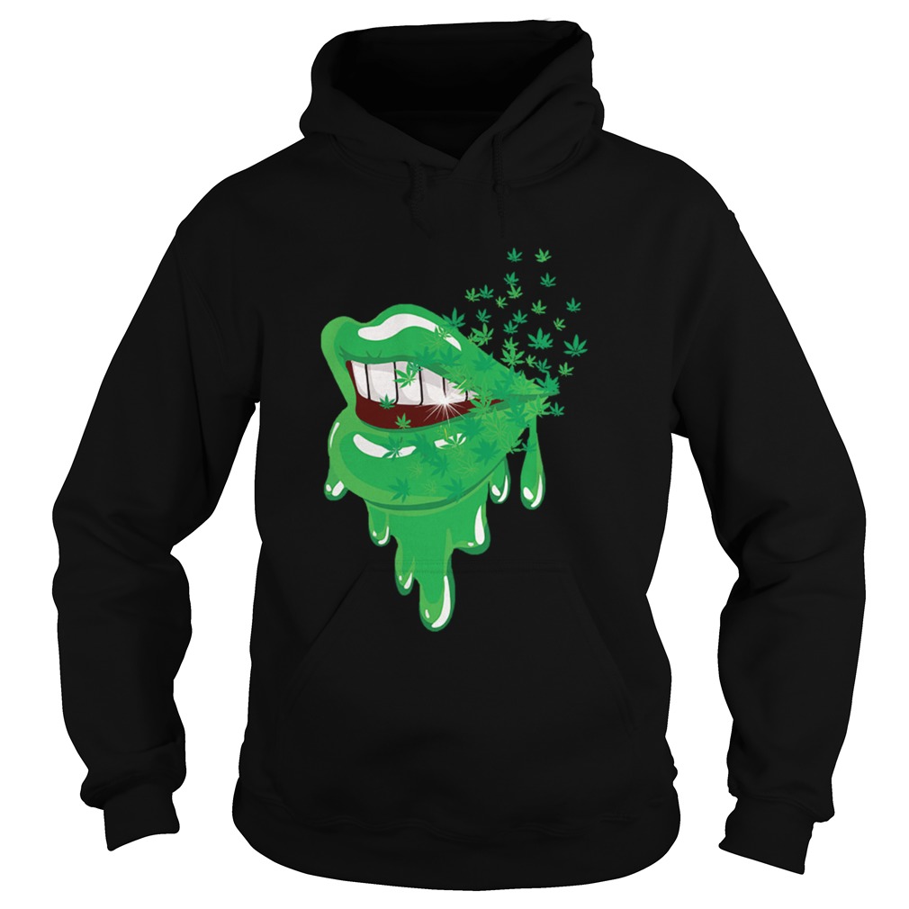 Sexy Lips Cannabis Marijuana Weed Pot Leaf Lover Hoodie