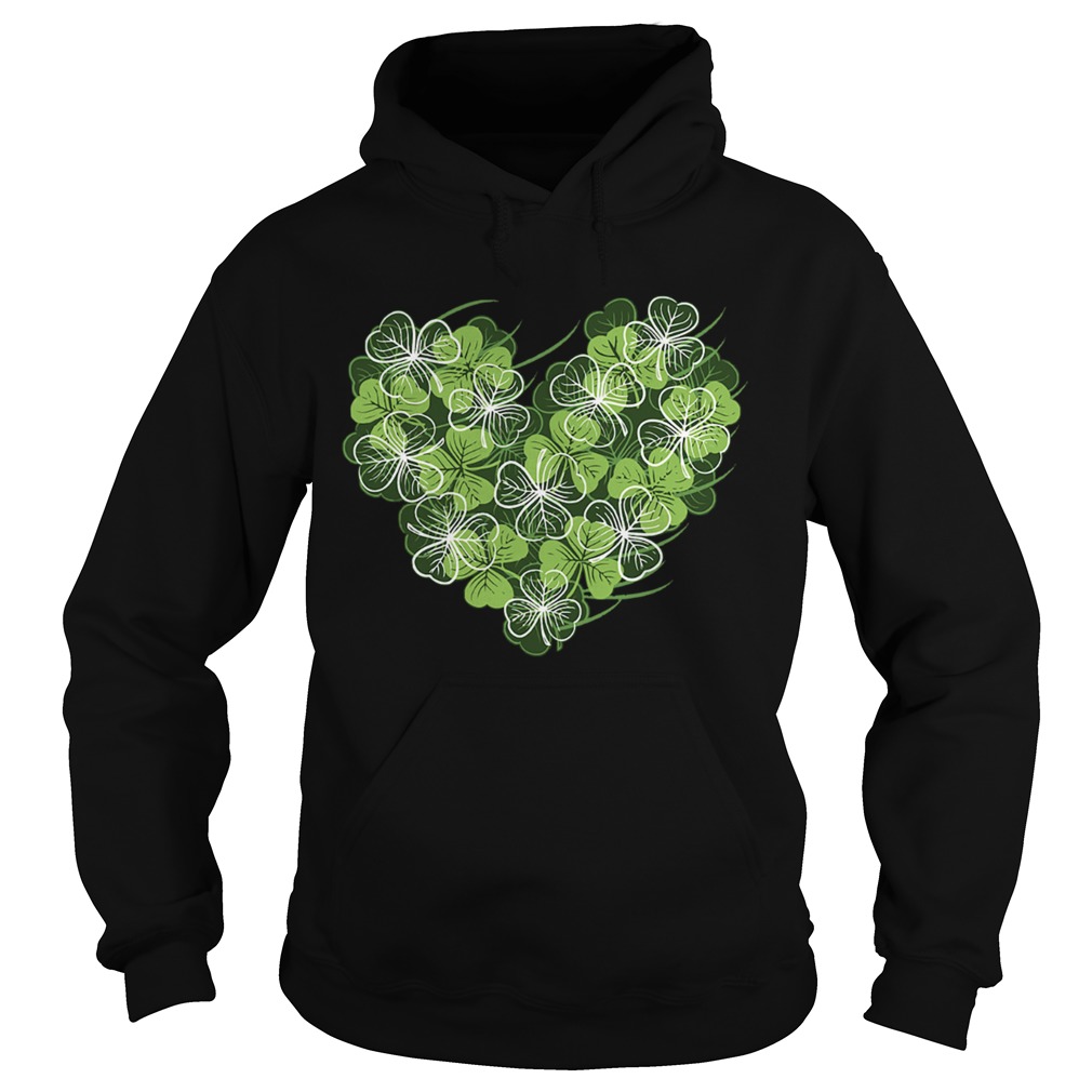 Shamrock Heart St Patricks Day Love Valentines Day Hoodie