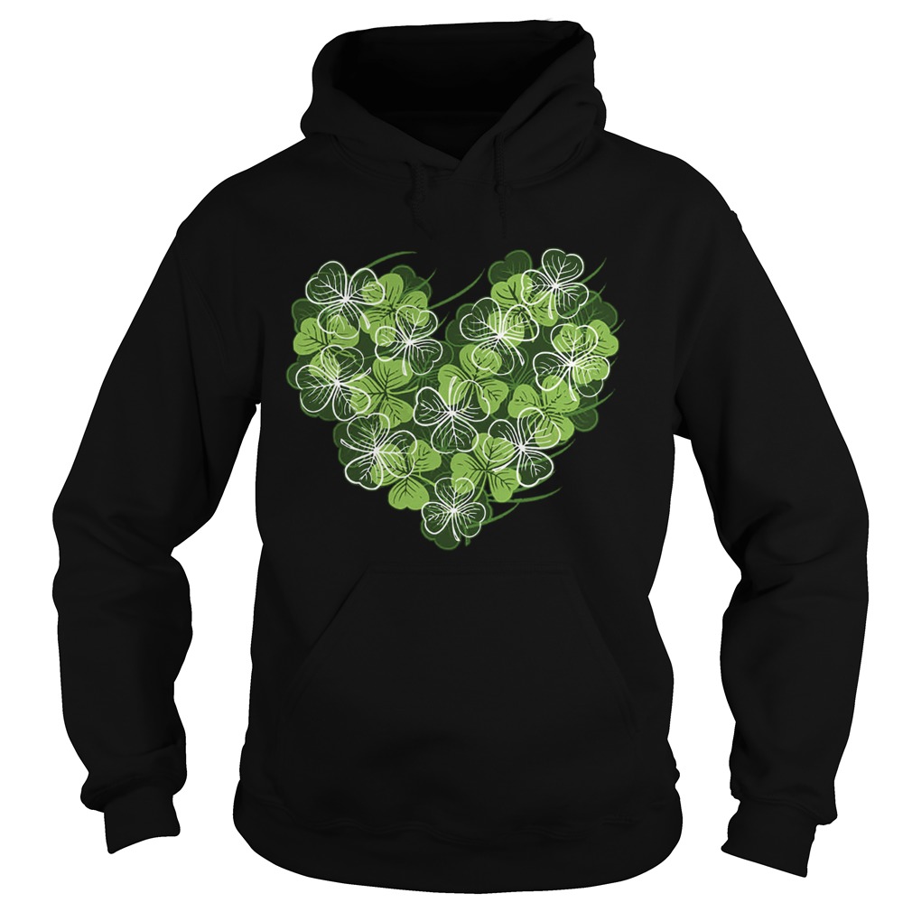 Shamrock Heart St Patricks Day Love Valentines Day Hoodie