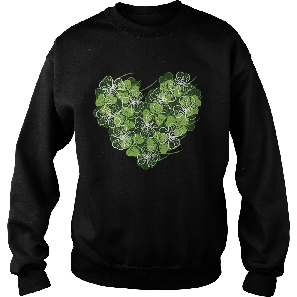 Shamrock Heart St Patricks Day Love Valentines Day Sweatshirt