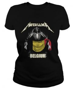 Skeleton Metallica Belgium Flag  Classic Ladies