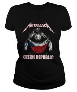 Skeleton Metallica Czech Republic Flag  Classic Ladies