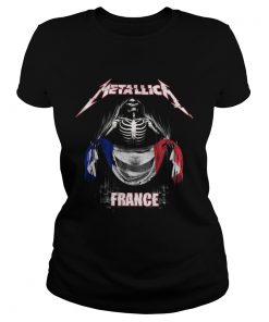 Skeleton Metallica France Flag  Classic Ladies