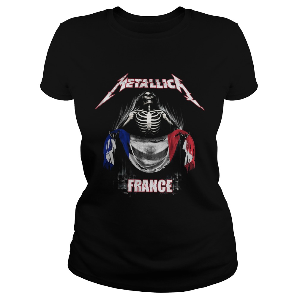 Skeleton Metallica France Flag Classic Ladies