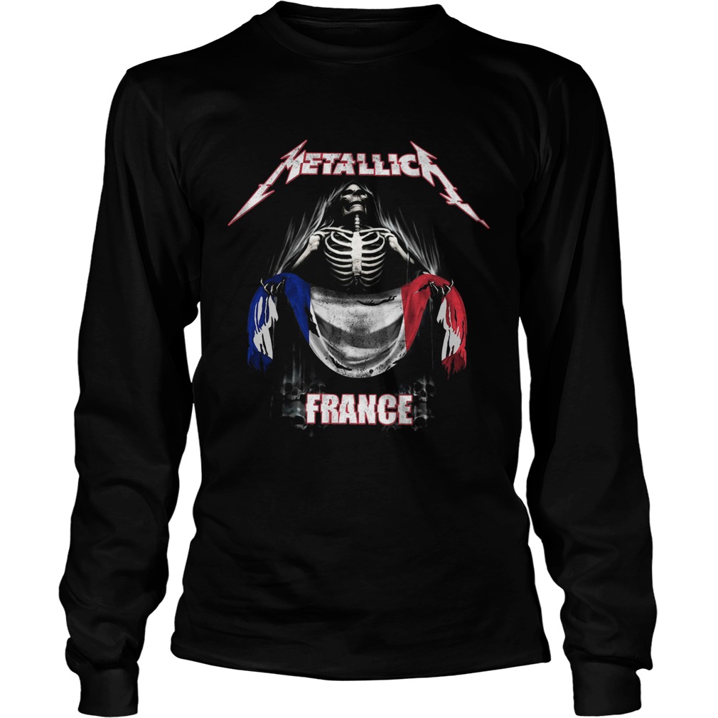 Skeleton Metallica France Flag LongSleeve