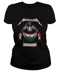 Skeleton Metallica Hungary Flag  Classic Ladies