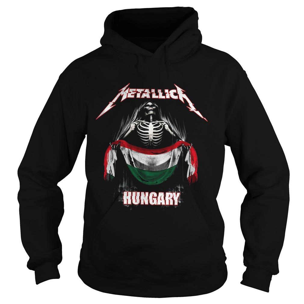 Skeleton Metallica Hungary Flag Hoodie