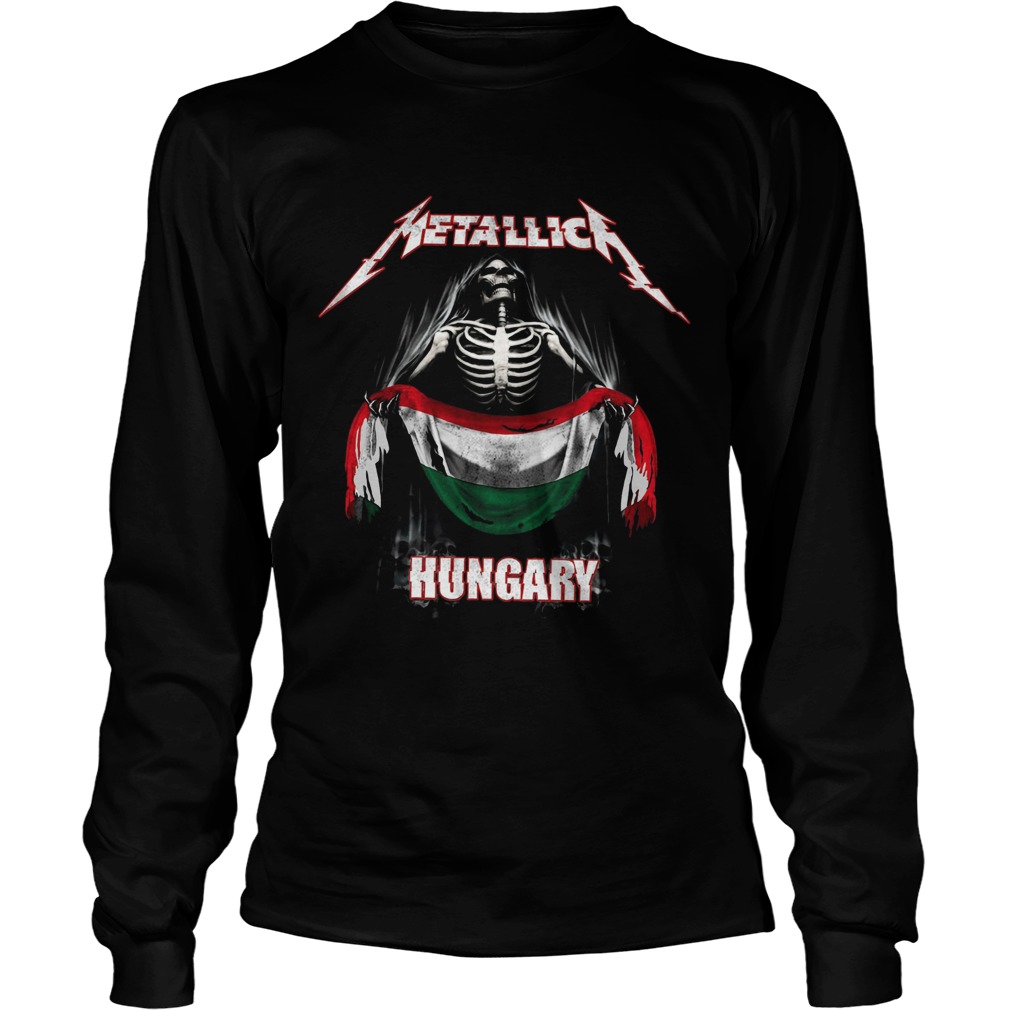 Skeleton Metallica Hungary Flag LongSleeve