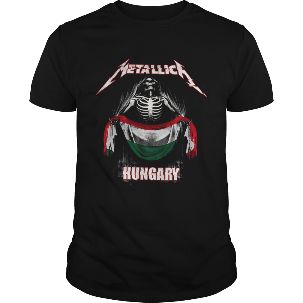 Skeleton Metallica Hungary Flag shirt