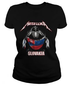 Skeleton Metallica Slovakia Flag  Classic Ladies