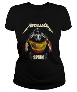 Skeleton Metallica Spain Flag  Classic Ladies