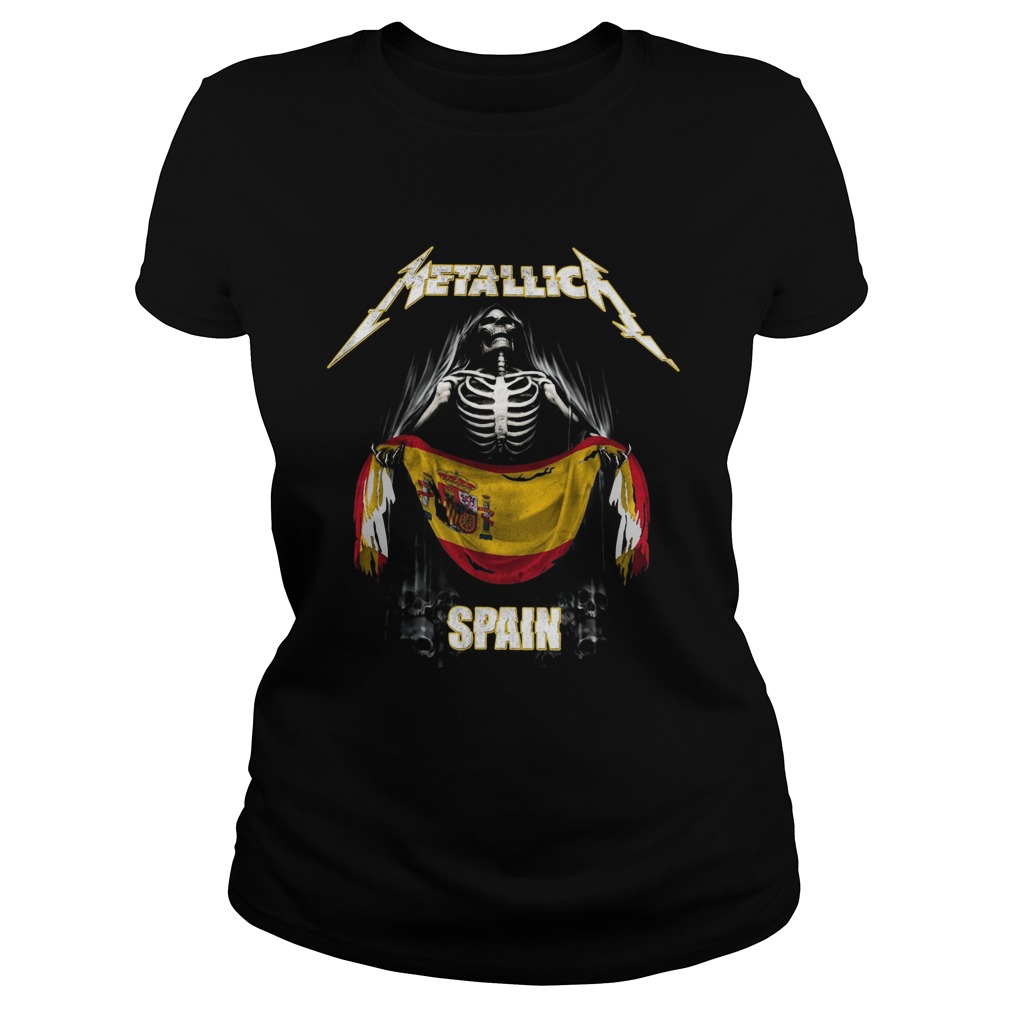 Skeleton Metallica Spain Flag Classic Ladies