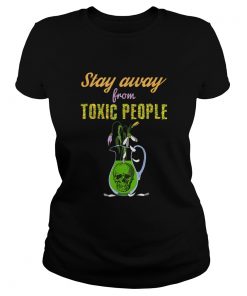 Skull And Flowers Sarcastic Stay Away From Toxic People  Classic Ladies