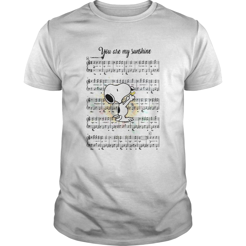 Snoopy you are my sunshine chords shirt
