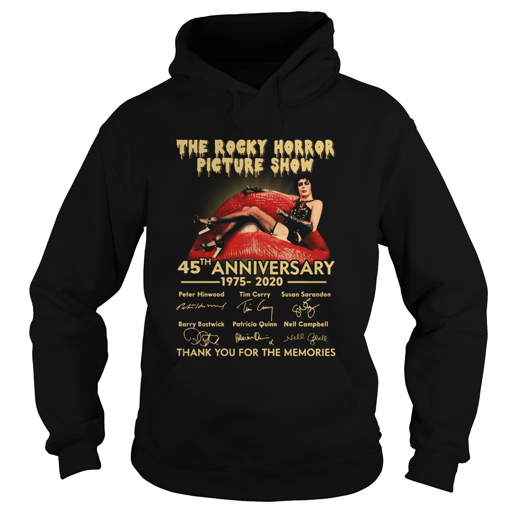 The Rocky Horror Picture Show 45th Anniversary 1975 2020 Thank You For The Memories Hoodie