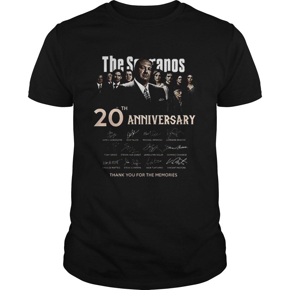 The Sopranos 20th anniversary signed thank you for the memories shirt