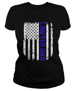 Vintage American Flag Proud Lawyer Dad  Classic Ladies