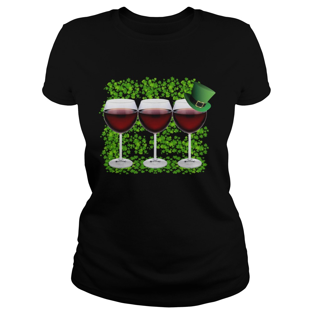 Wine Glass Happy St Patricks Day Classic Ladies