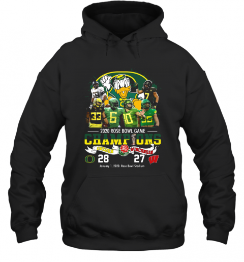 2020 Rose Bowl Game Champions Oregon Vs Wisconsin T-Shirt Unisex Hoodie