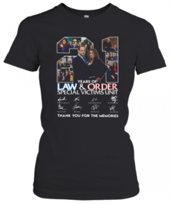 21 Years Of Law And Order Special Victims Unit Thank You For The Memories T-Shirt Classic Women's T-shirt