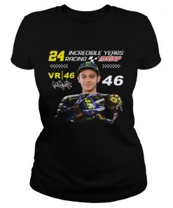 24 Incredible Years Racing Motogp Vr46 Signature Valentino Rossi  Classic Ladies