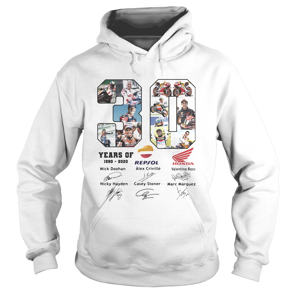 30 years of 19902020 Repsol Mick Doohan Honda signature Hoodie