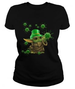 Baby Yoda Coronavirus Patricks Day  Classic Ladies