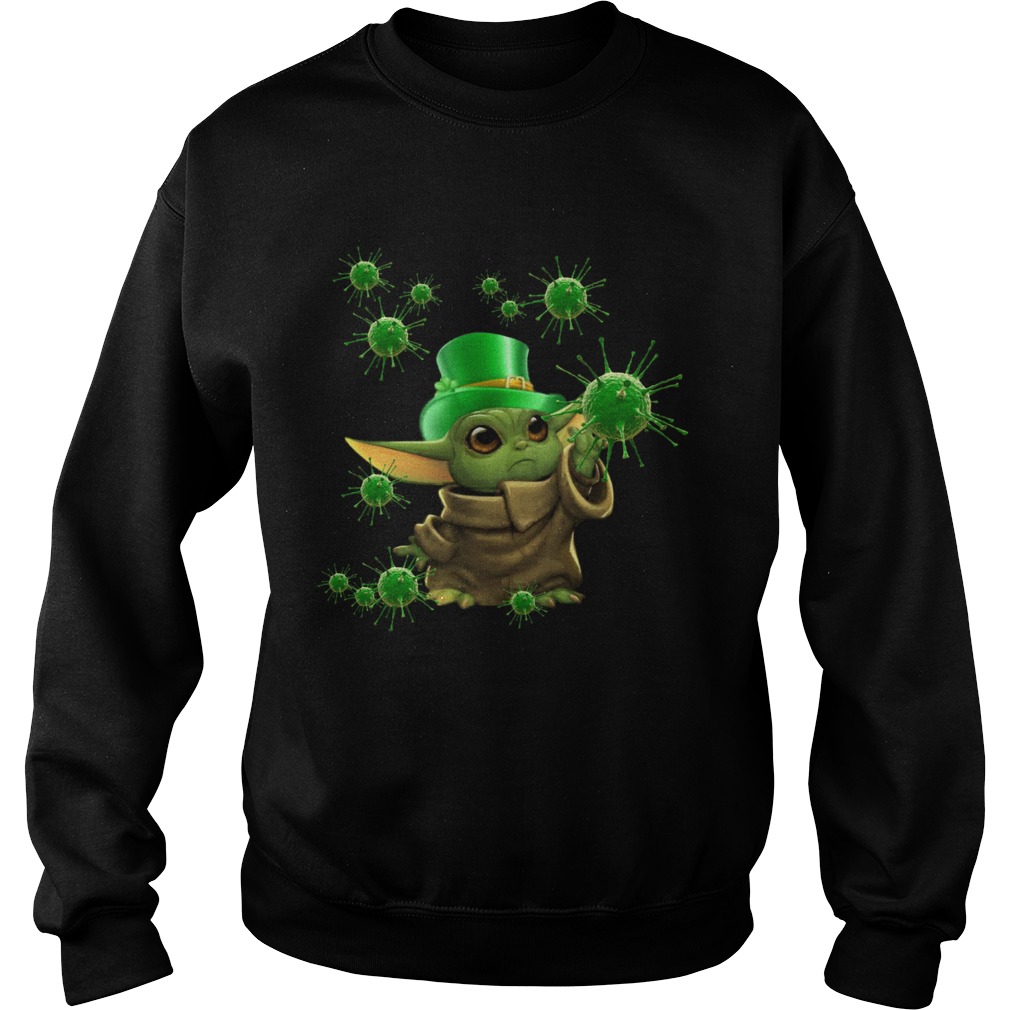 Baby Yoda Coronavirus Patricks Day Sweatshirt