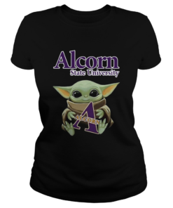 Baby Yoda Hug Alcorn State University  Classic Ladies