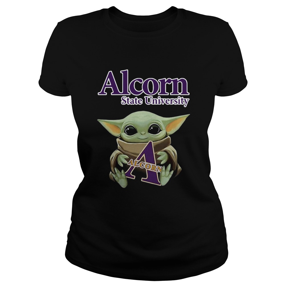 Baby Yoda Hug Alcorn State University Classic Ladies