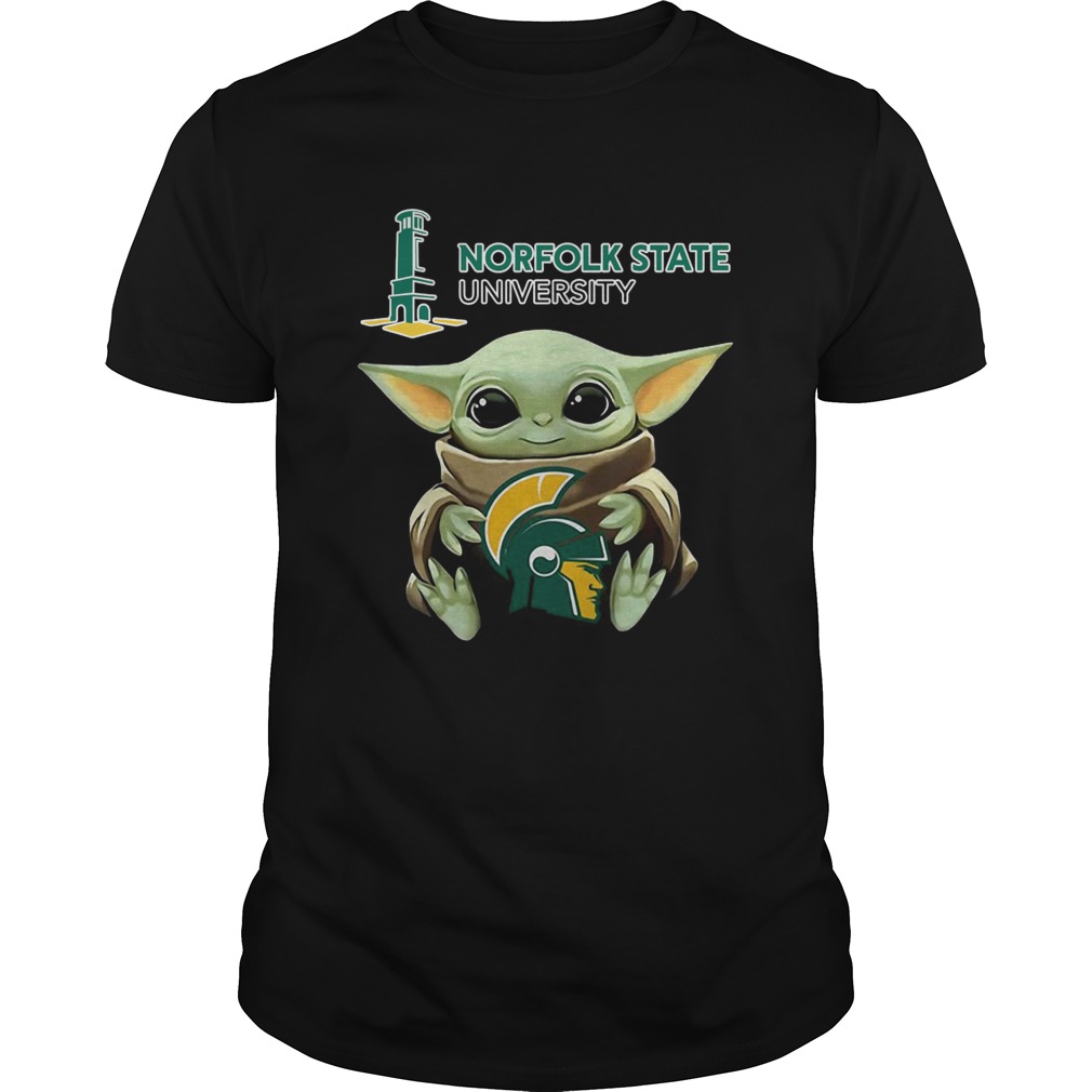 Baby Yoda Hug Norfolk State shirt