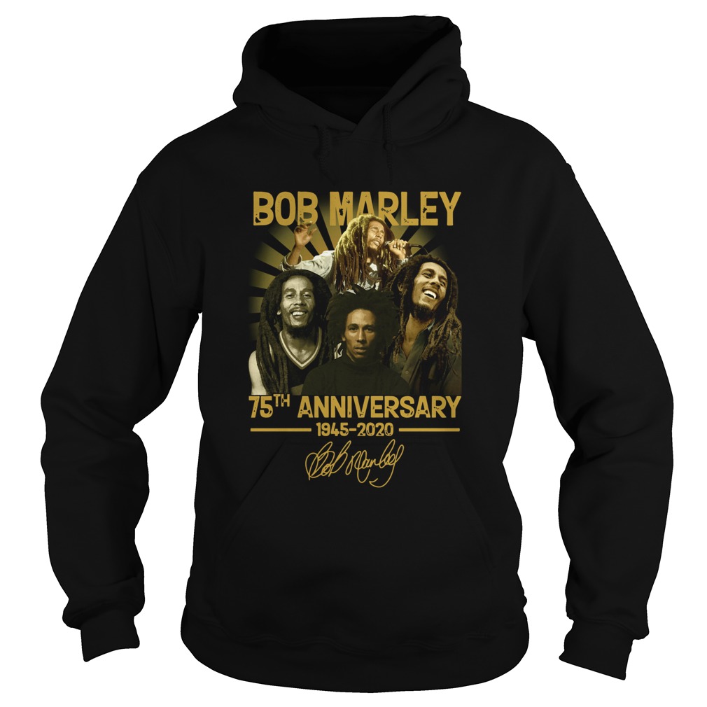 Bob Marley 75th anniversary 1945 2020 signature Hoodie
