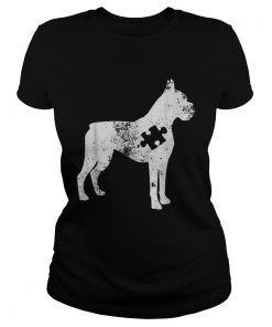 Boxer Dog Autism Awareness Puzzle Pieces  Classic Ladies