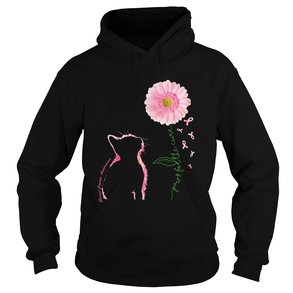 Breast Cancer Cat Paws For The Cure Hoodie