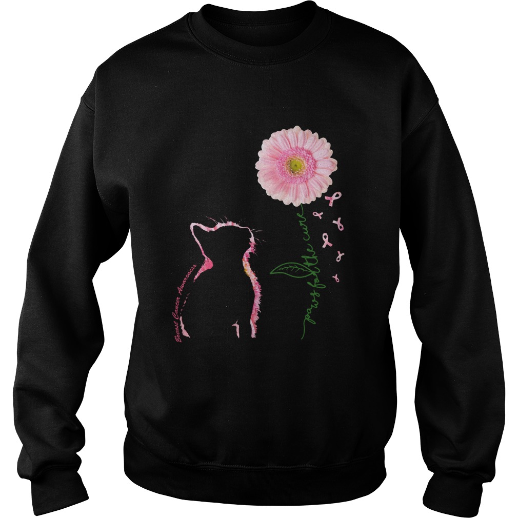 Breast Cancer Cat Paws For The Cure Sweatshirt