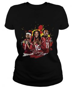 Brittan Golden Larry Fitzgerald And Kyler Murray Signatures  Classic Ladies