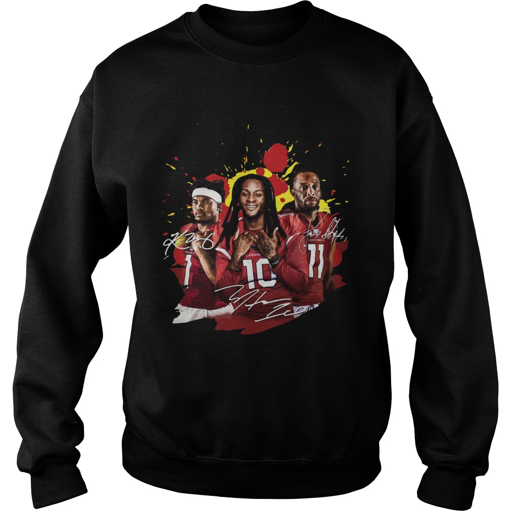 Brittan Golden Larry Fitzgerald And Kyler Murray Signatures Sweatshirt