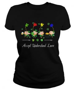 Cute Leprechaun Accept Understand Love Autism Awareness  Classic Ladies
