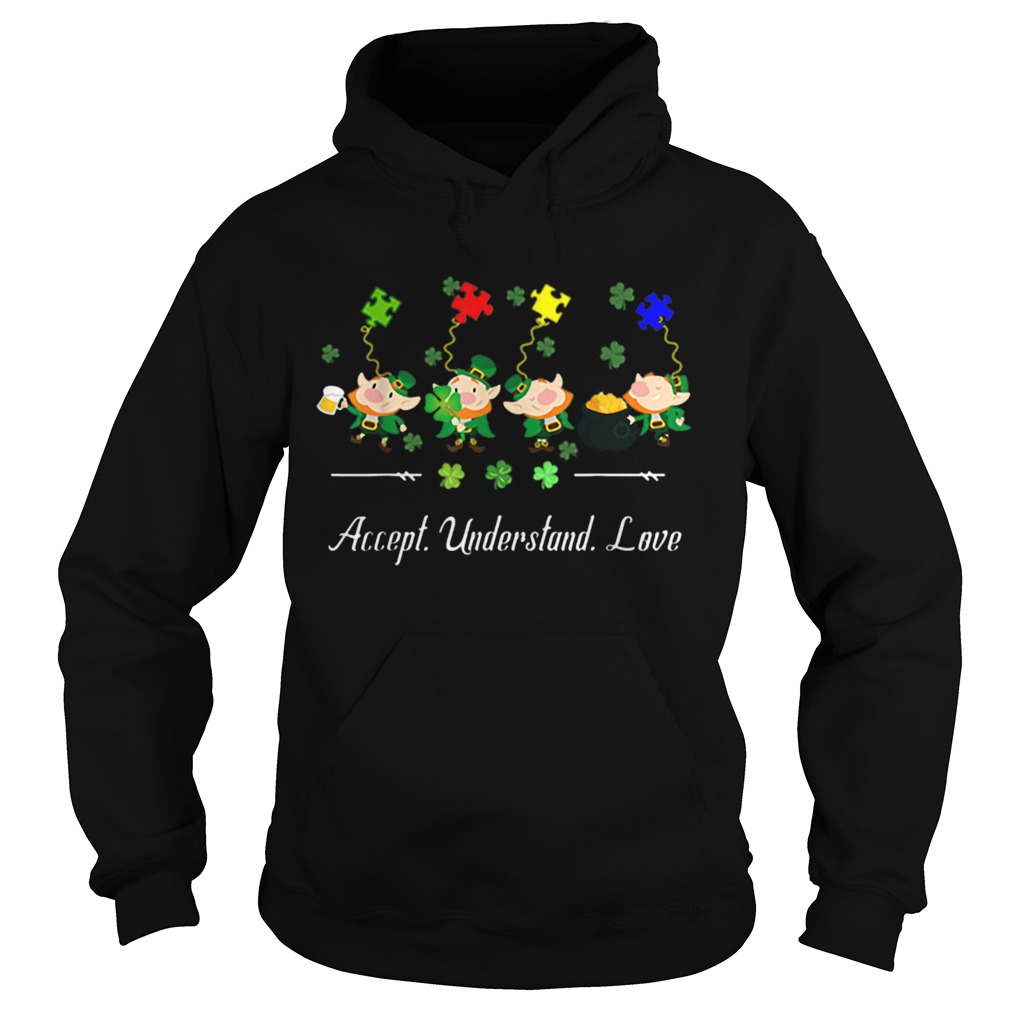 Cute Leprechaun Accept Understand Love Autism Awareness Hoodie