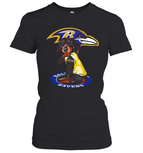 Dachshund Baltimore Ravens T-Shirt Classic Women's T-shirt