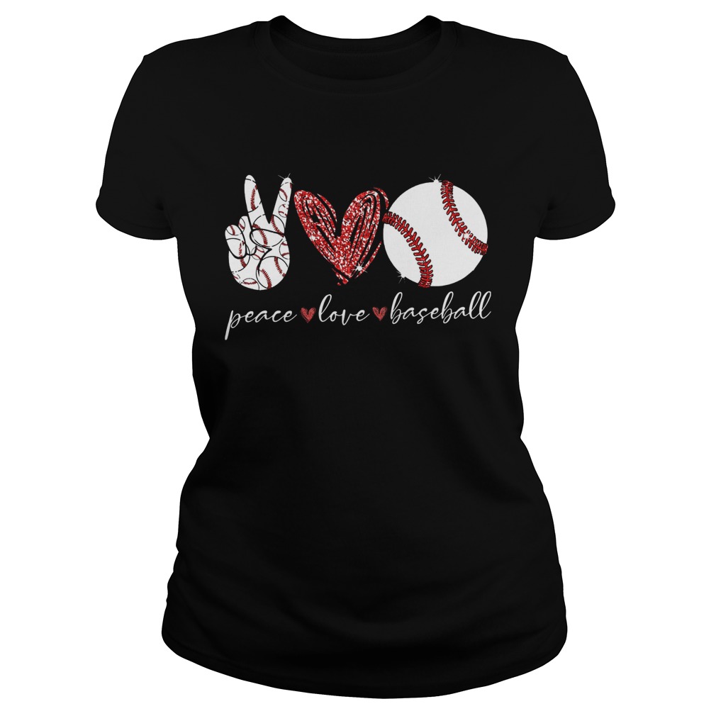 Diamond Peace Love Baseball Classic Ladies