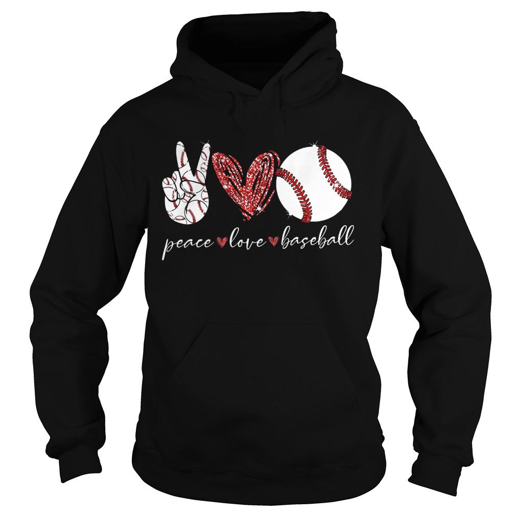 Diamond Peace Love Baseball Hoodie